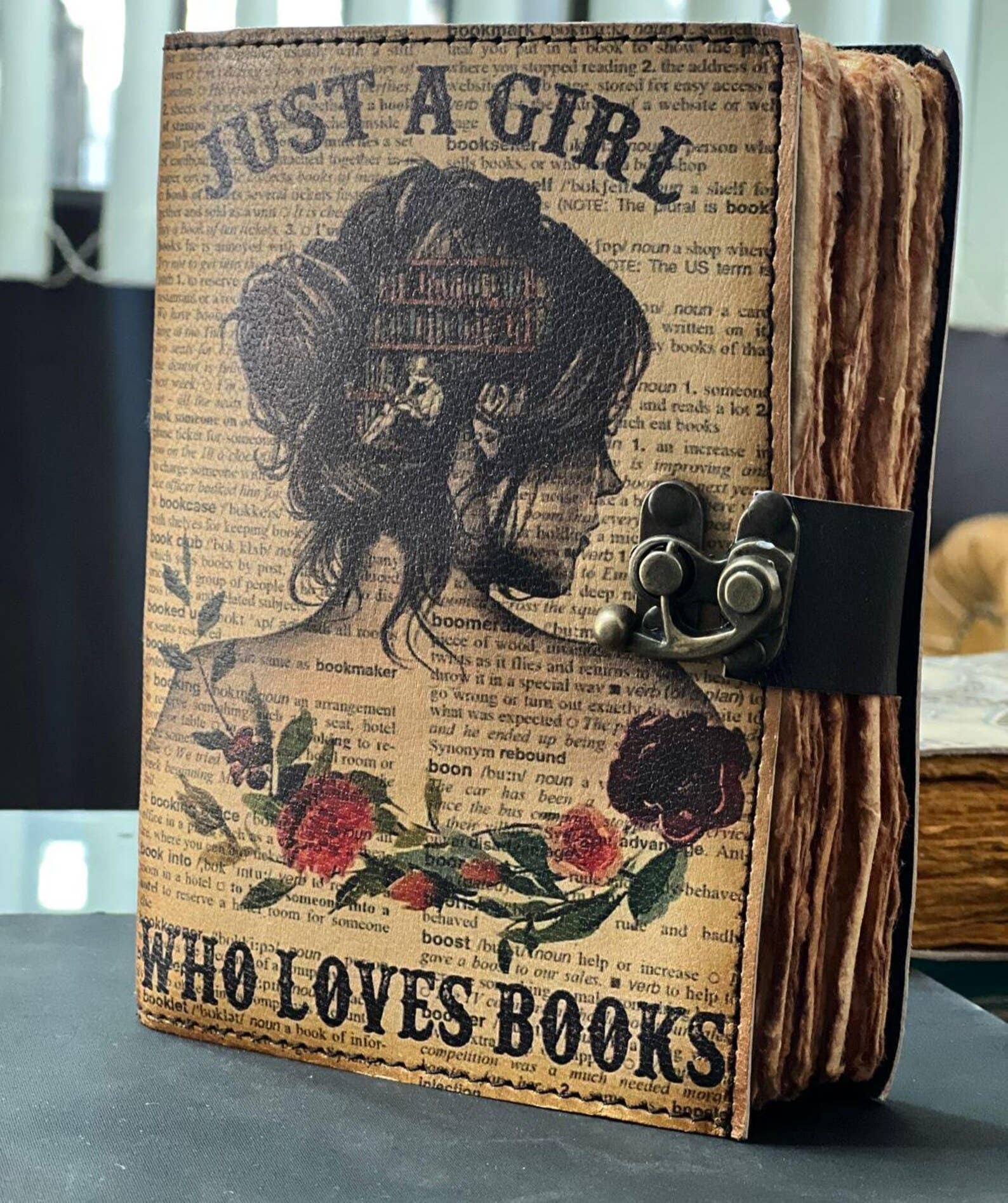 Just a Girl Who Loves Books – UV Print Leather Journal