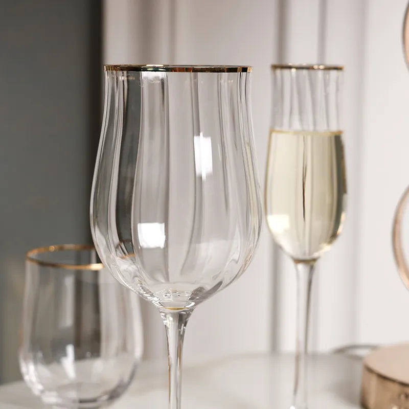 The Riviera Gold-Rimmed Glassware Collection