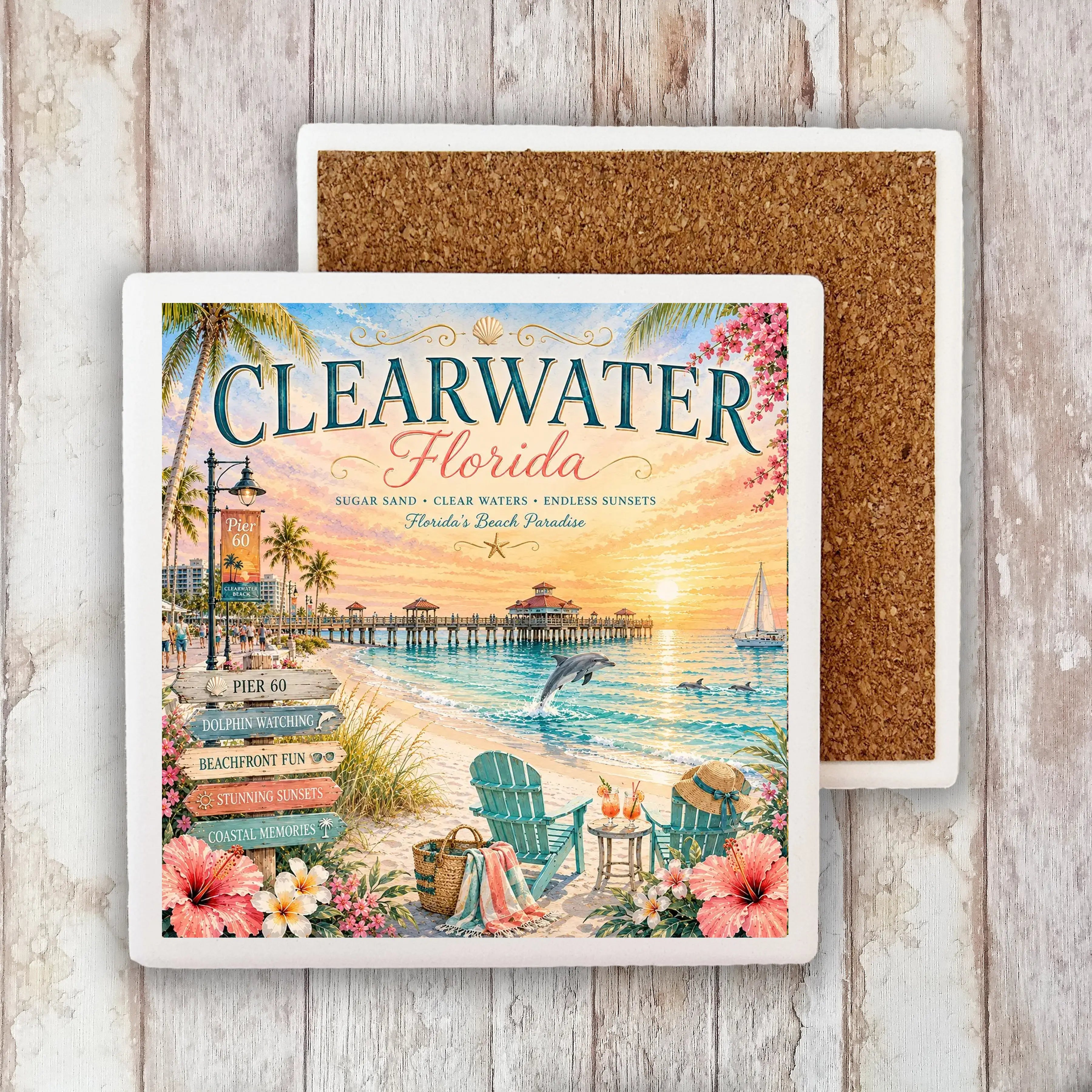 Absorbent White Stone Coasters