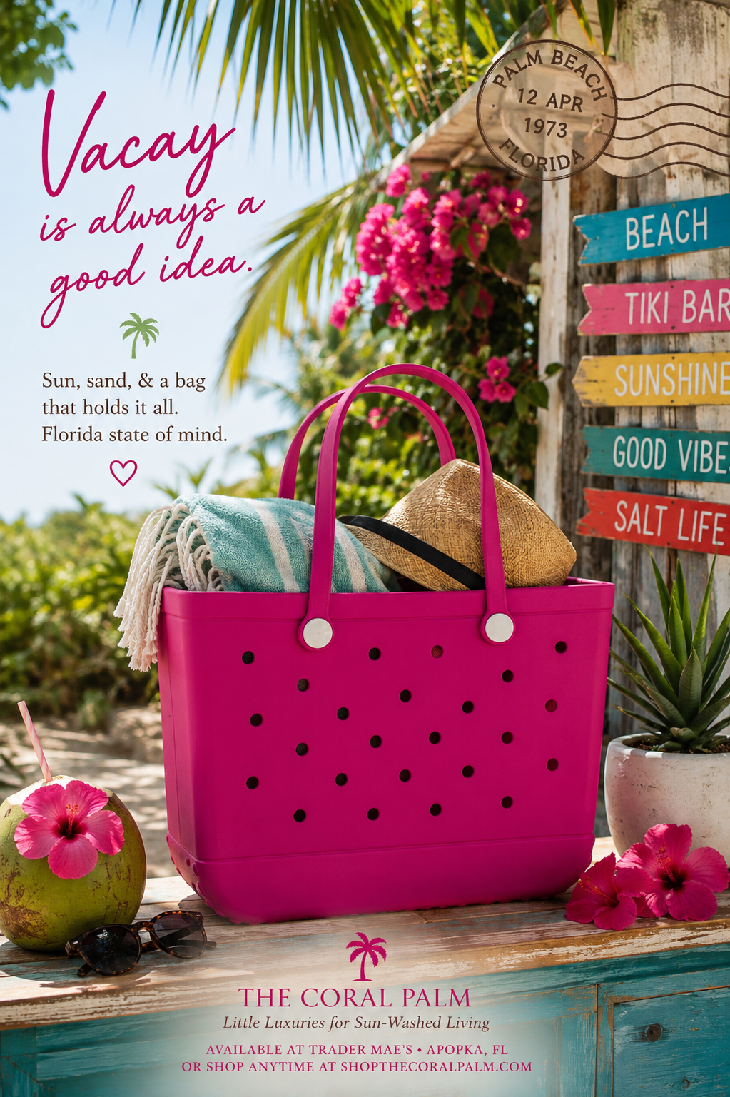 Large Beach Tote Bag With Lines