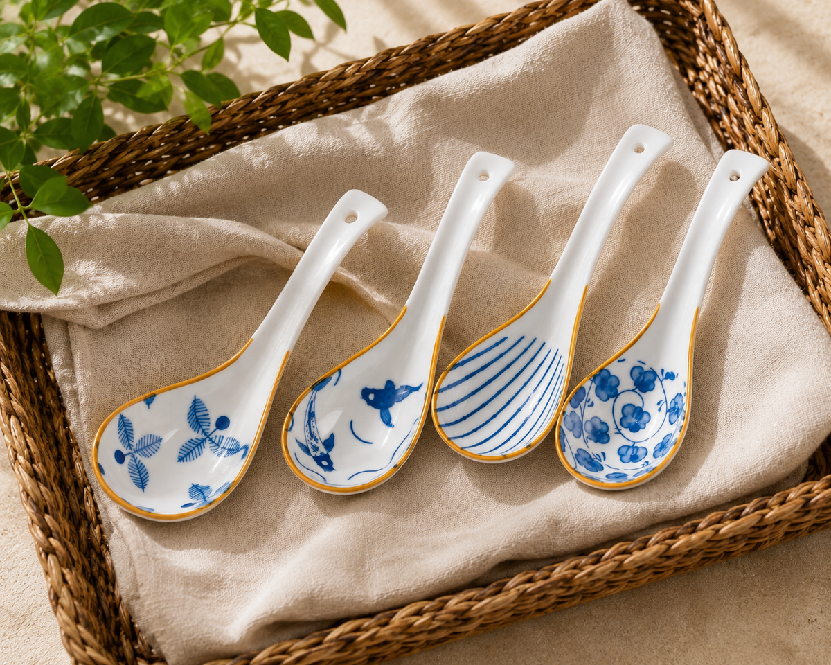 The Kyoto Hand-Painted Ceramic Spoon