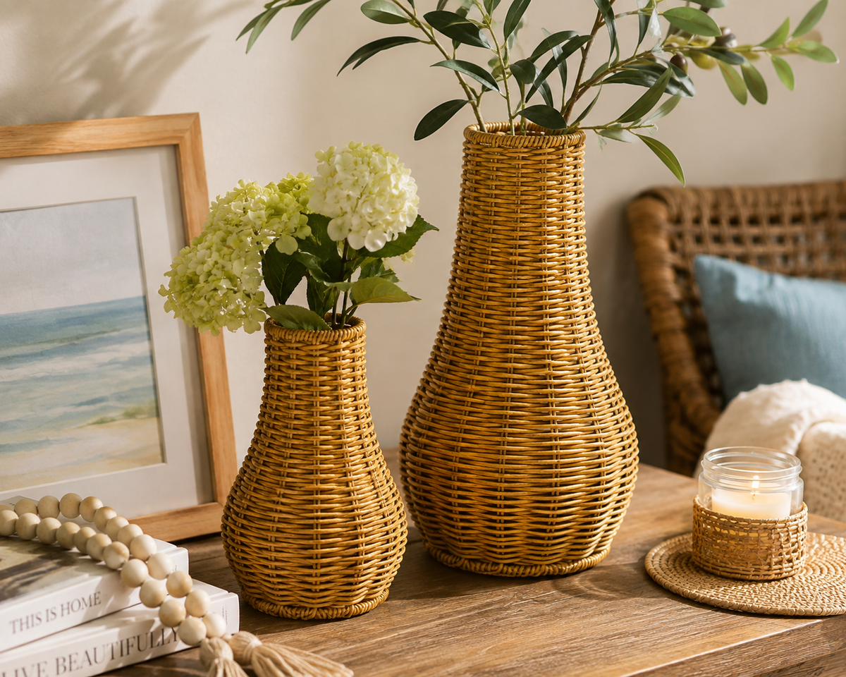 Golden Isle Woven Vases