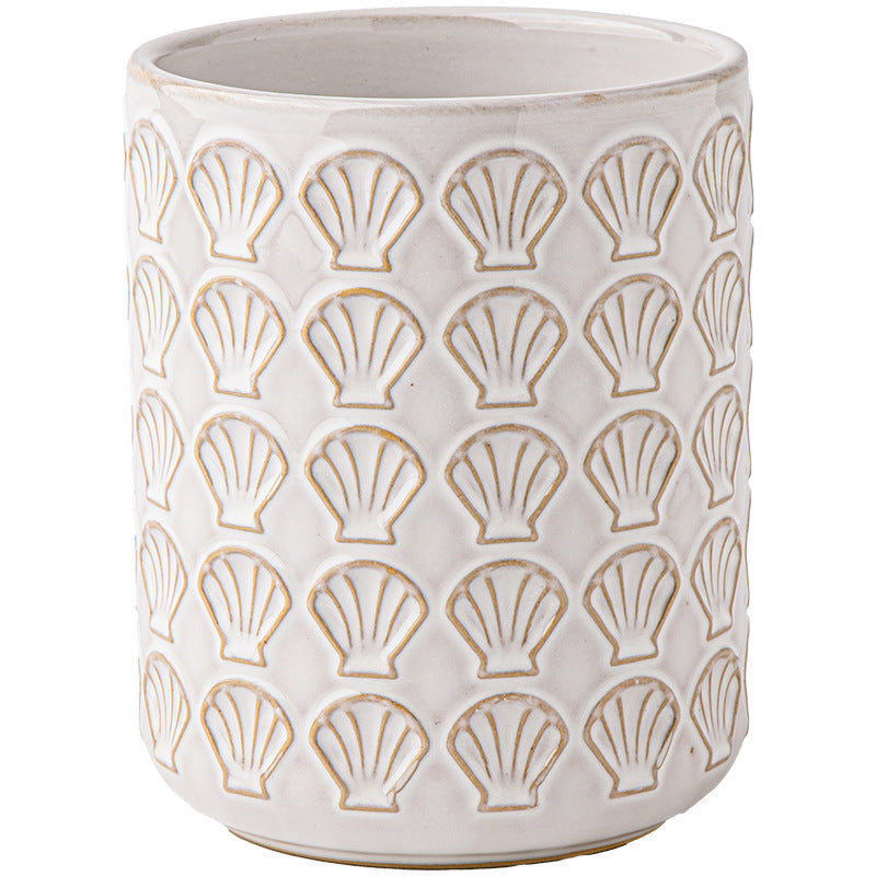 The Capri Shell Utensil Crock