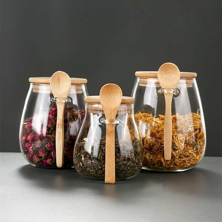 The Sorrento Glass Pantry Jar with Spoon