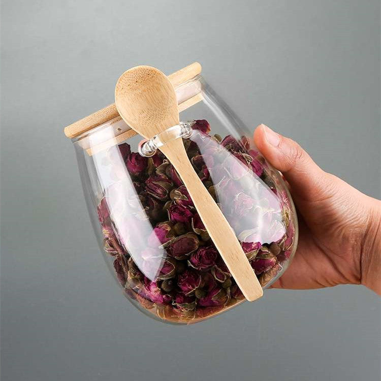 The Sorrento Glass Pantry Jar with Spoon