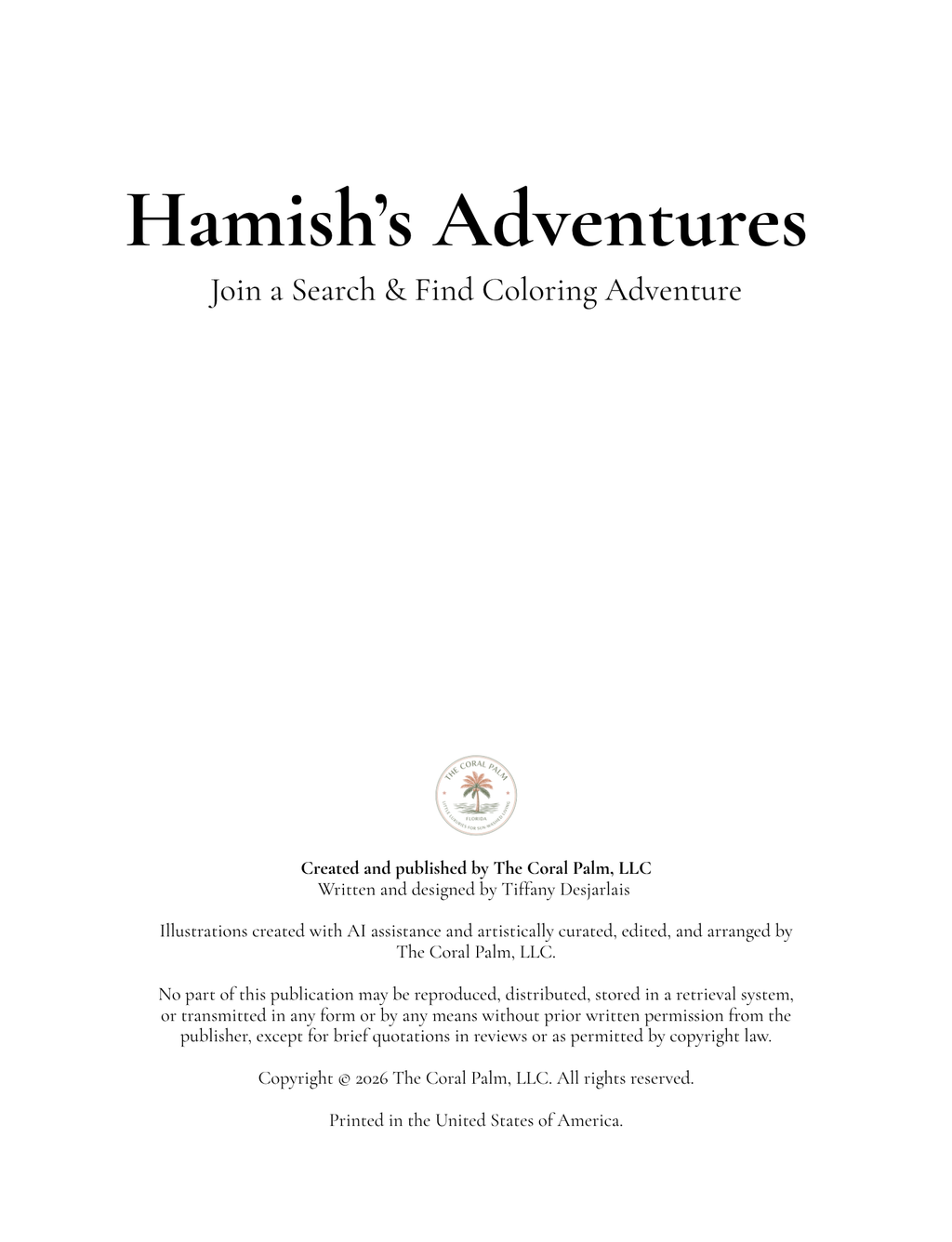 Hamish’s Adventures Activity Book - PRINTABLE EDITION