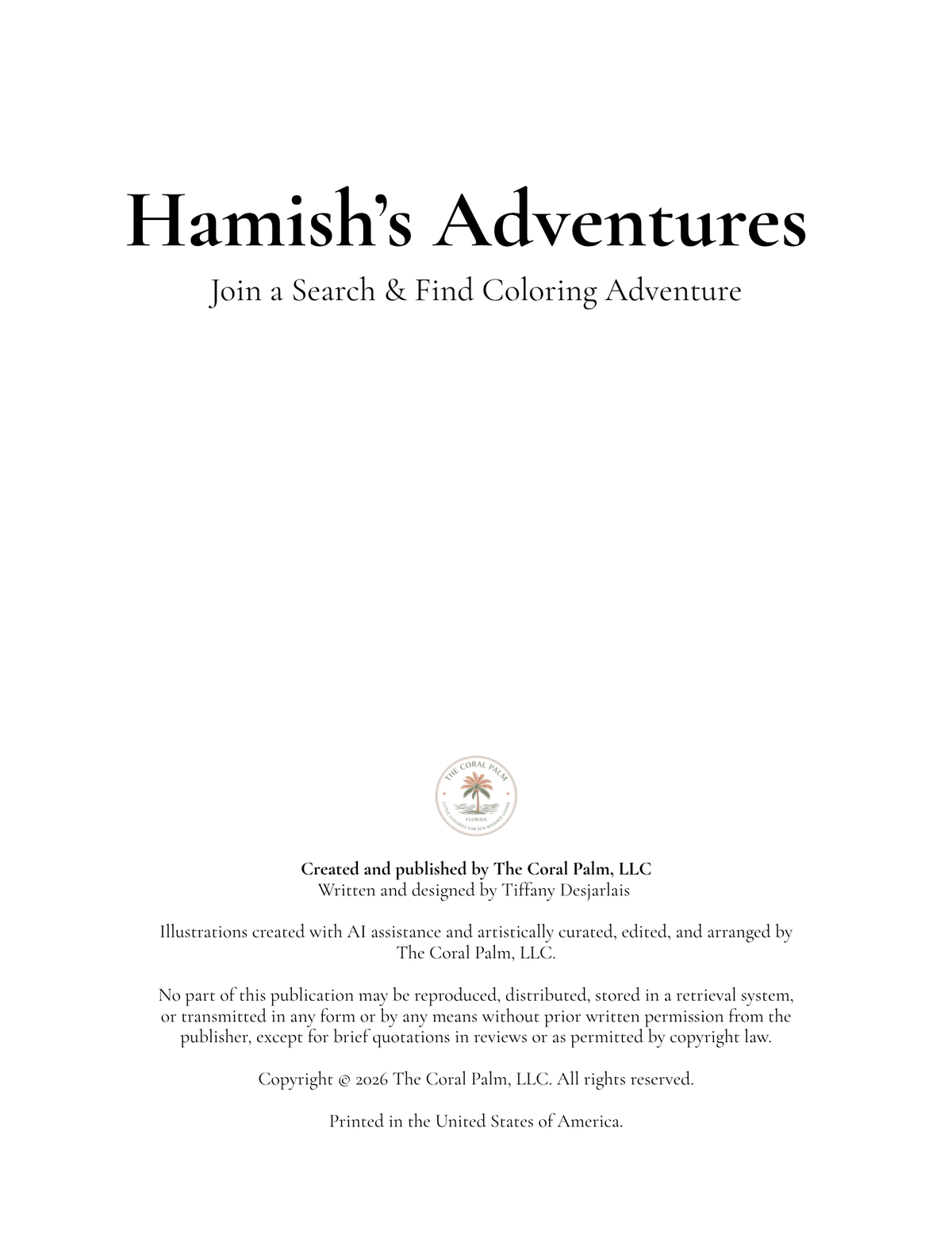 Hamish’s Adventures Activity Book - PRINTABLE EDITION