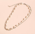 Layered Freshwater Pearl Chain Necklace