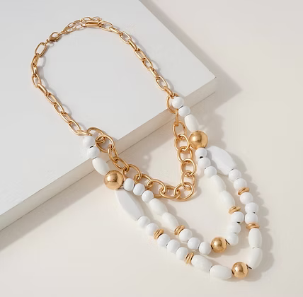 The Palm Coast Luxe Beaded Necklace - The Coral Palm LLC