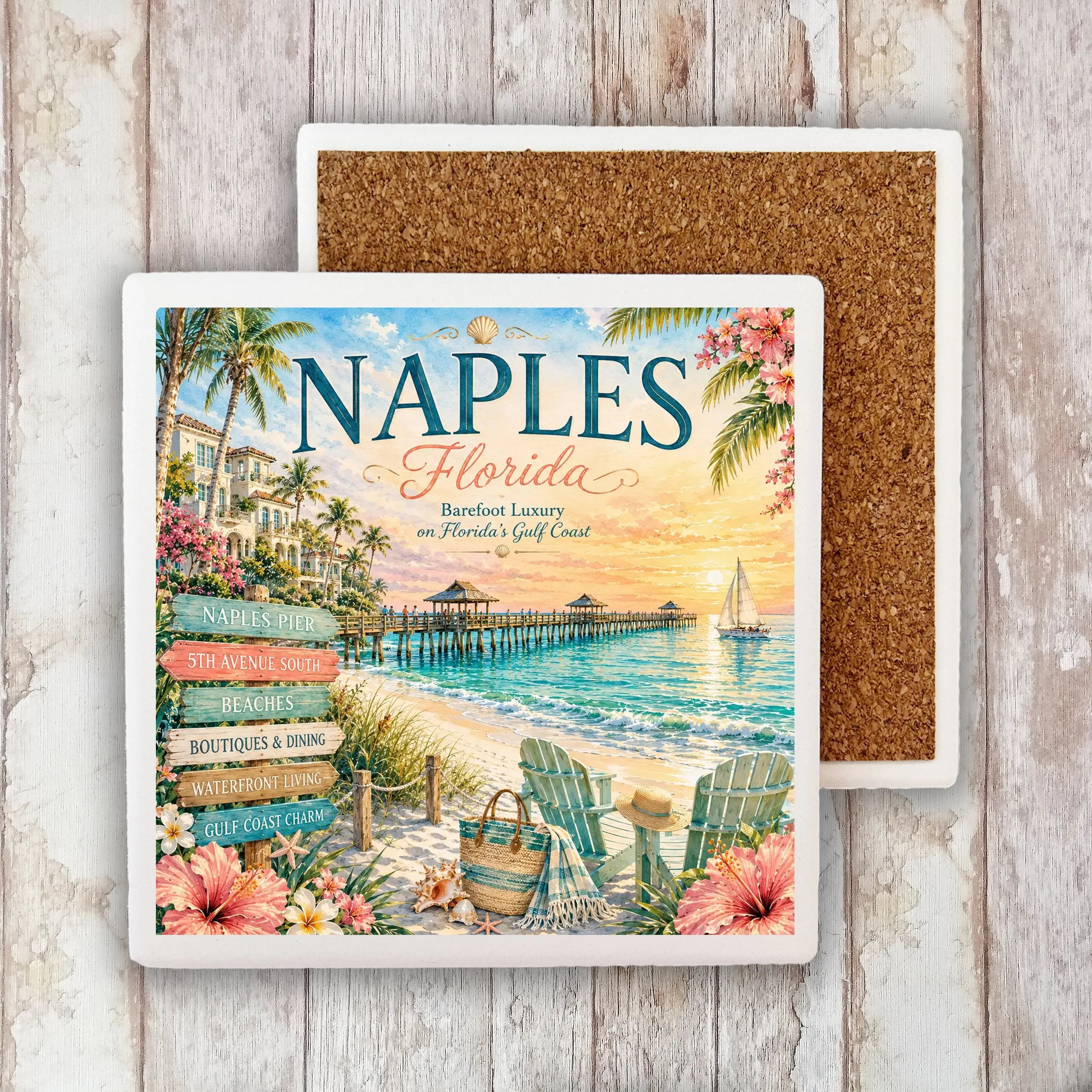Absorbent White Stone Coasters
