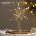 Champagne Glow Lighted Star Christmas Tree Topper
