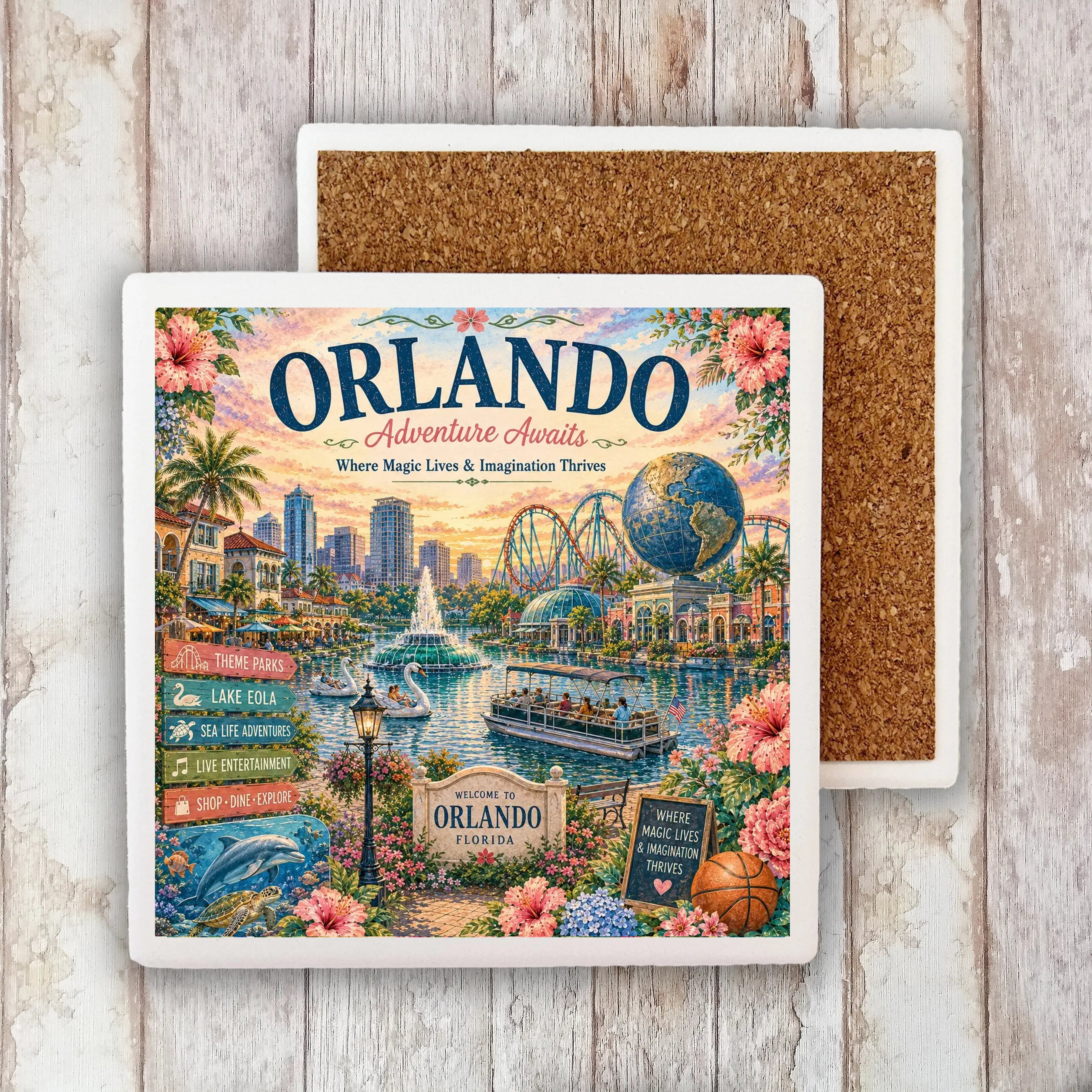 Absorbent White Stone Coasters