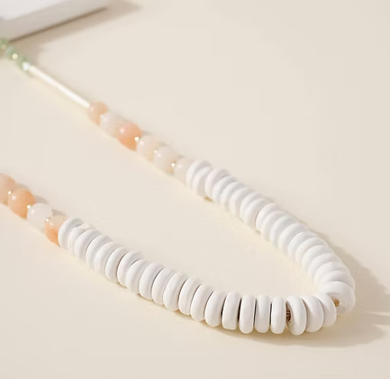 The Seabreeze Beaded Lariat Necklace - The Coral Palm