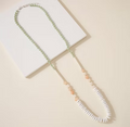 The Seabreeze Beaded Lariat Necklace - The Coral Palm