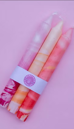 Tapered Candles | Marble Sunset Mix