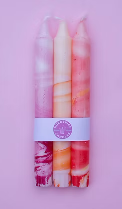 Tapered Candles | Marble Sunset Mix