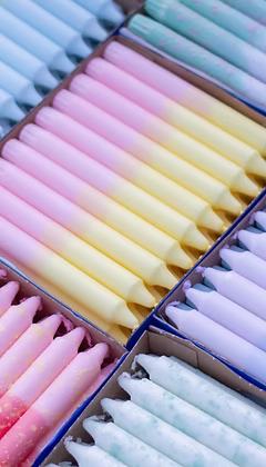Tapered Candles Pretty in Pastel