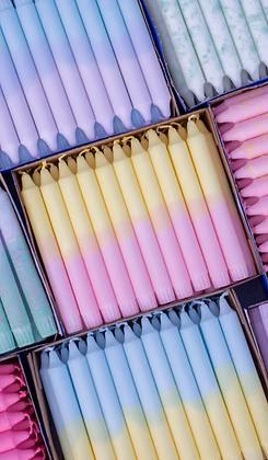 Tapered Candles Pretty in Pastel