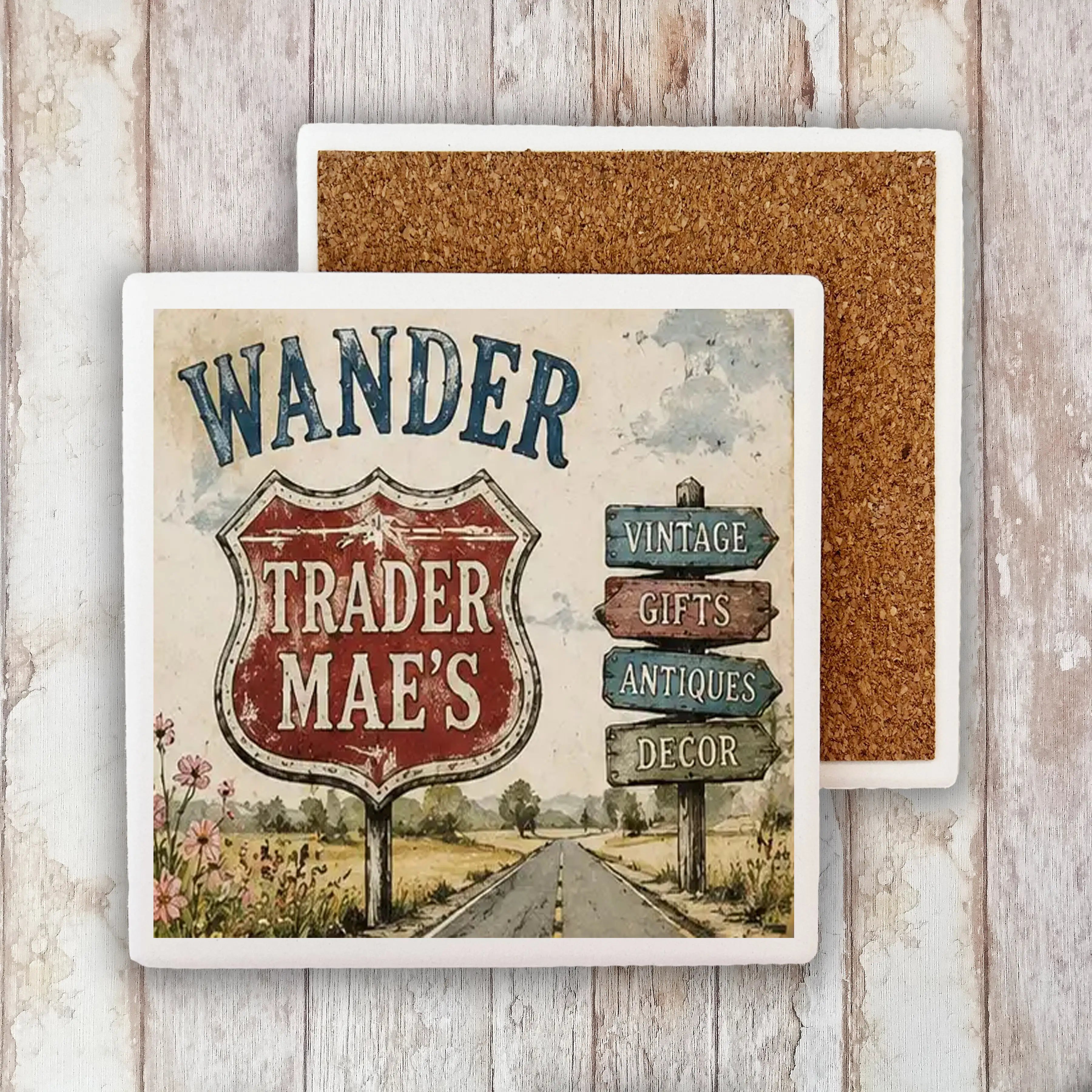 Absorbent White Stone Coasters