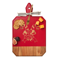 Acacia Heirloom Board Red  w/ Gold Spreader | Candy Cane