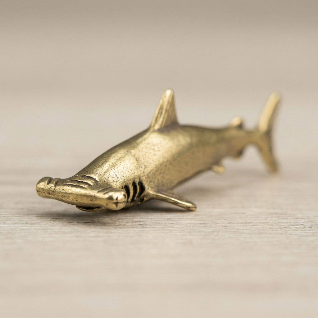 Antique Brass Hammerhead Shark