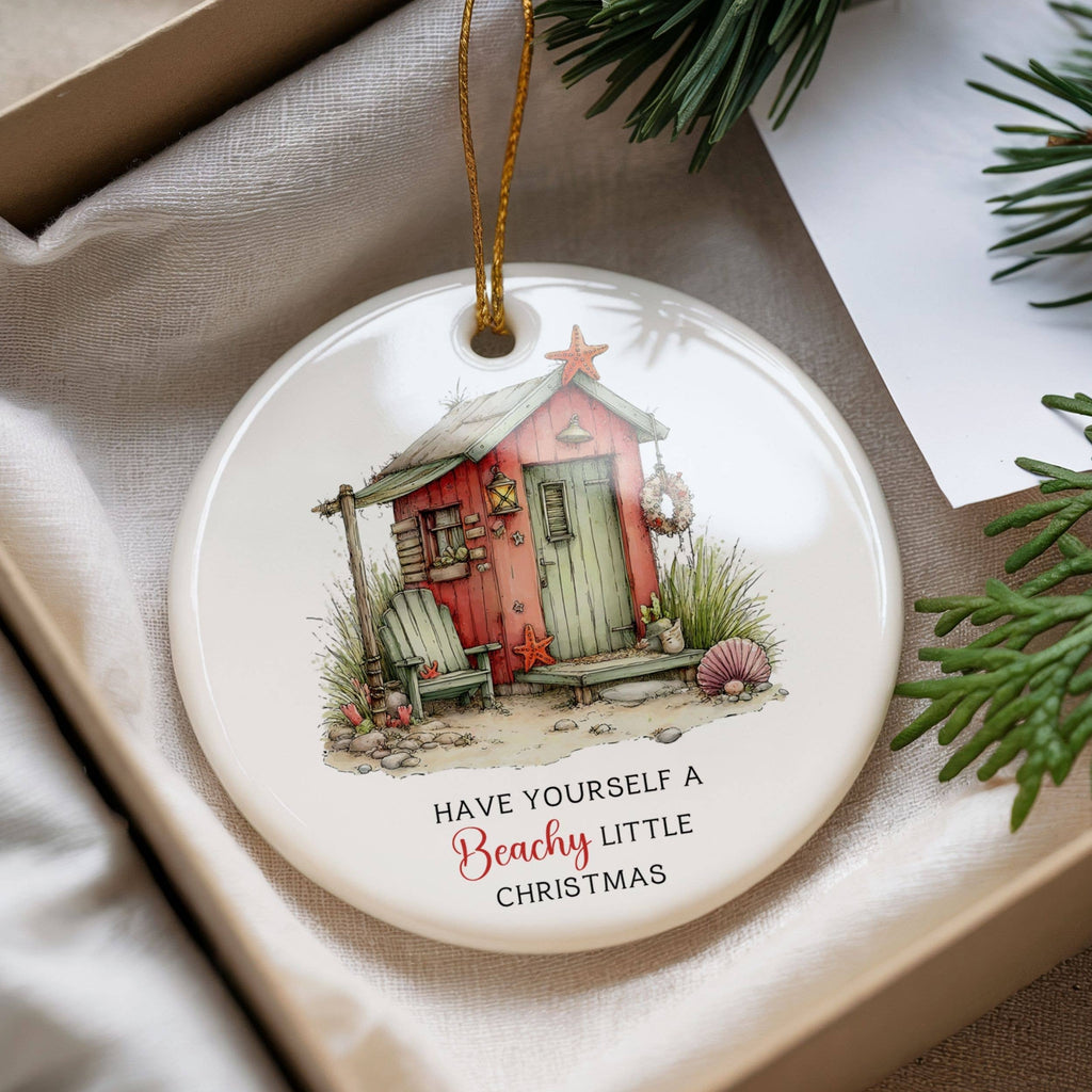 Beachy Little Christmas Ornament Coastal Souvenir Ocean Gift