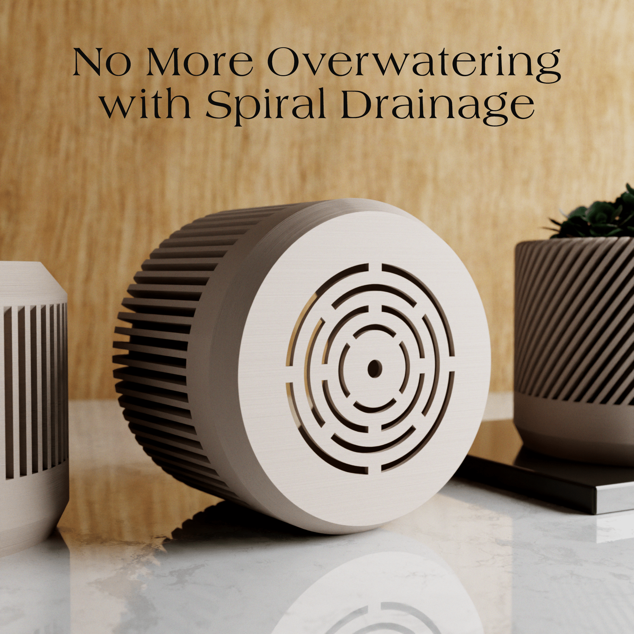 The Bamboo Modern Cylinder Planter Set - The Coral Palm LLC