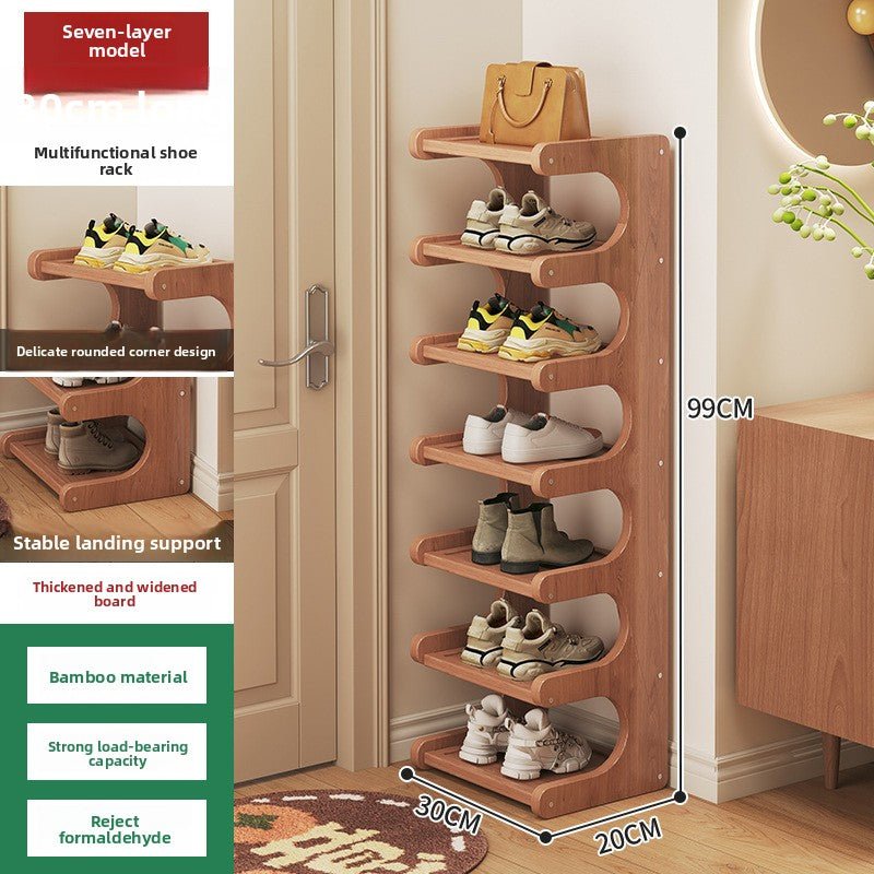 Corner Bamboo Shoe Rack Organizer - The Coral Palm LLC