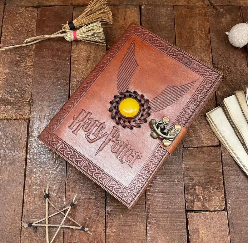 Harry Potter Leather Journal Spell Book, Book Of Wizards