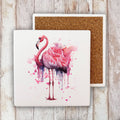 Beautiful Flamingo Roses Stone Coaster - The Coral Palm LLC