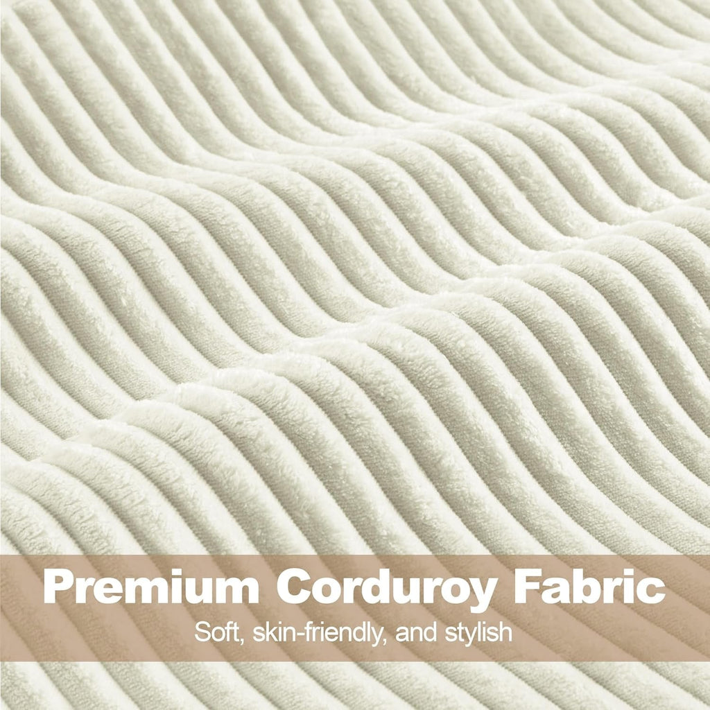 Beige Corduroy Barrel Chair With Pocket Coil Support - The Coral Palm LLC