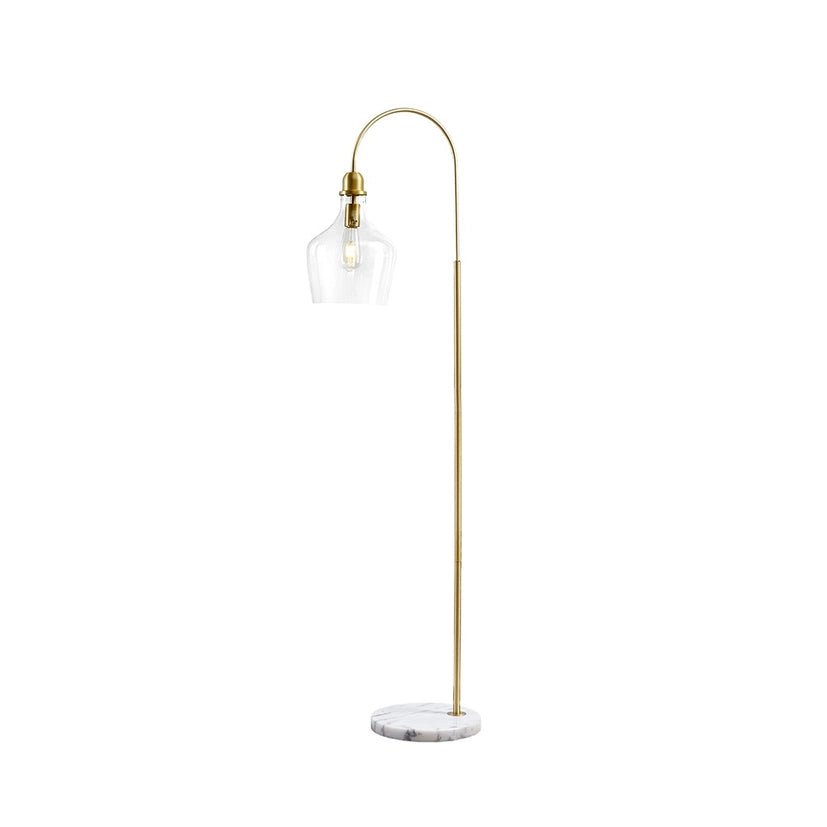Bell - Shaped Gold Base Floor Lamp - The Coral Palm LLC