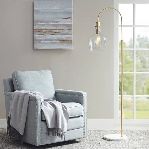 Bell - Shaped Gold Base Floor Lamp - The Coral Palm LLC