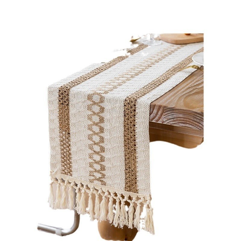 Woven Bohemian Tassel Table Runner - The Coral Palm LLC