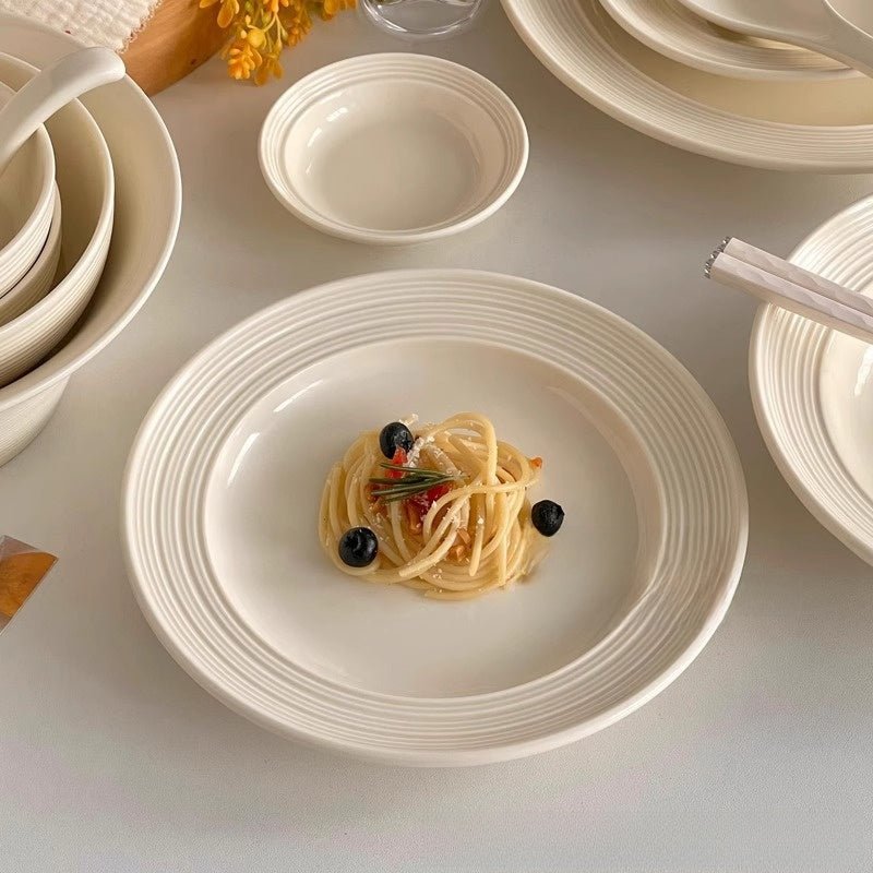Brushed Porcelain Dinner Plate - The Coral Palm LLC