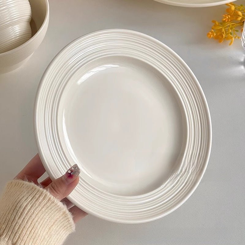 Brushed Porcelain Dinner Plate - The Coral Palm LLC