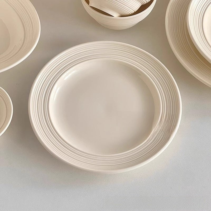 Brushed Porcelain Dinner Plate - The Coral Palm LLC