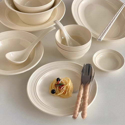 Brushed Porcelain Dinner Plate - The Coral Palm LLC