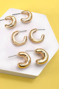 BUBBLY MINI HUGGIE HOOP TRIO EARRINGS - The Coral Palm LLC