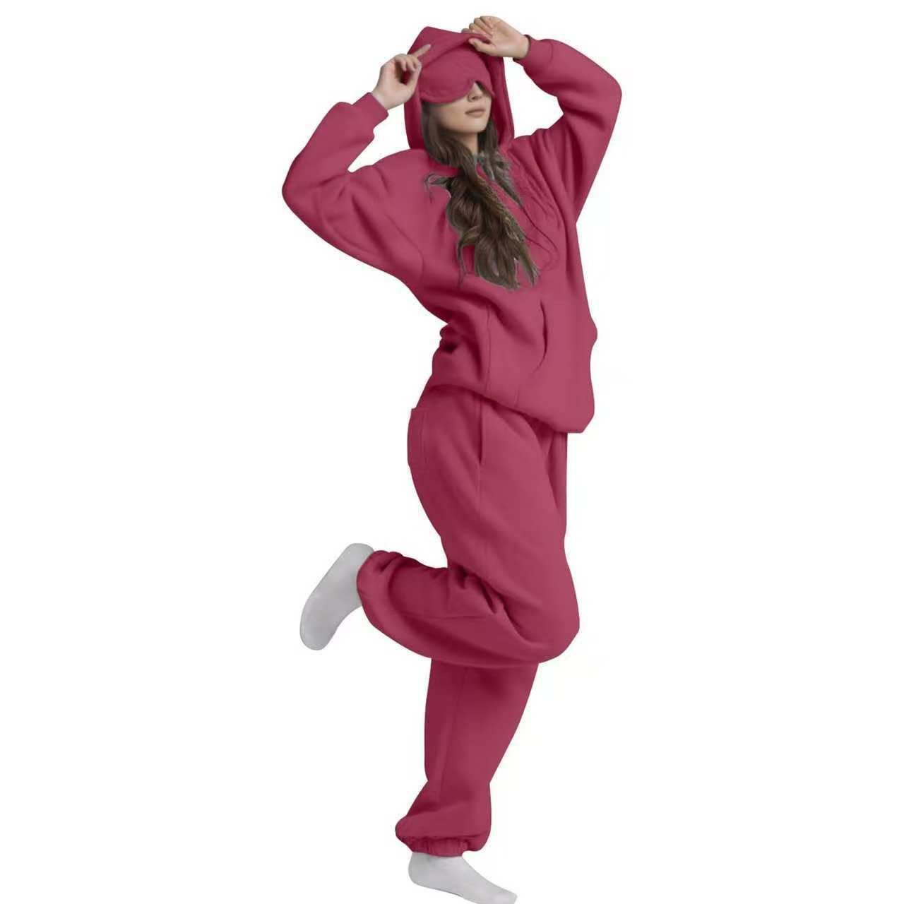 Travel Hoodie with Built-In Eye Mask - The Coral Palm LLC