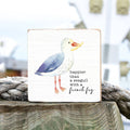 Seagull With A French Fry Block Sign