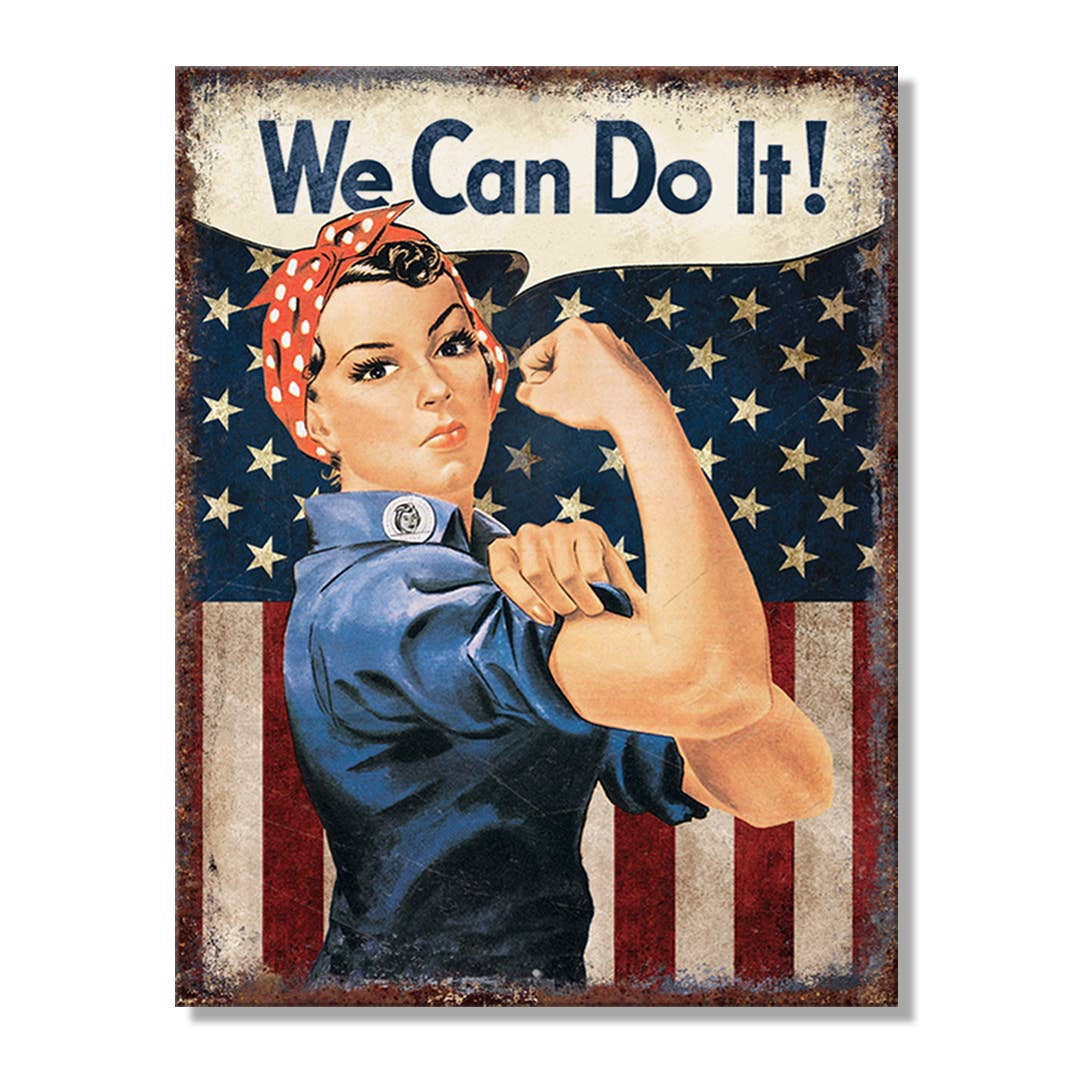 Rosie the Riveter “We Can Do It!” Tin Sign