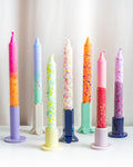 Copenhagen Confetti Collection Hand-Decorated Taper Candle