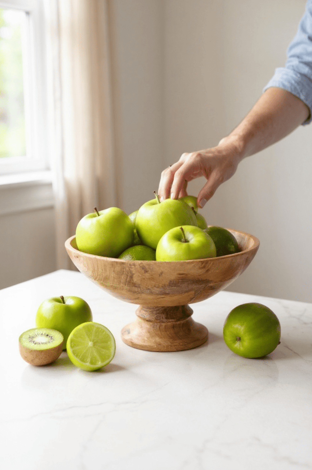 Classic Wood Pedestal Bowl - The Coral Palm LLC