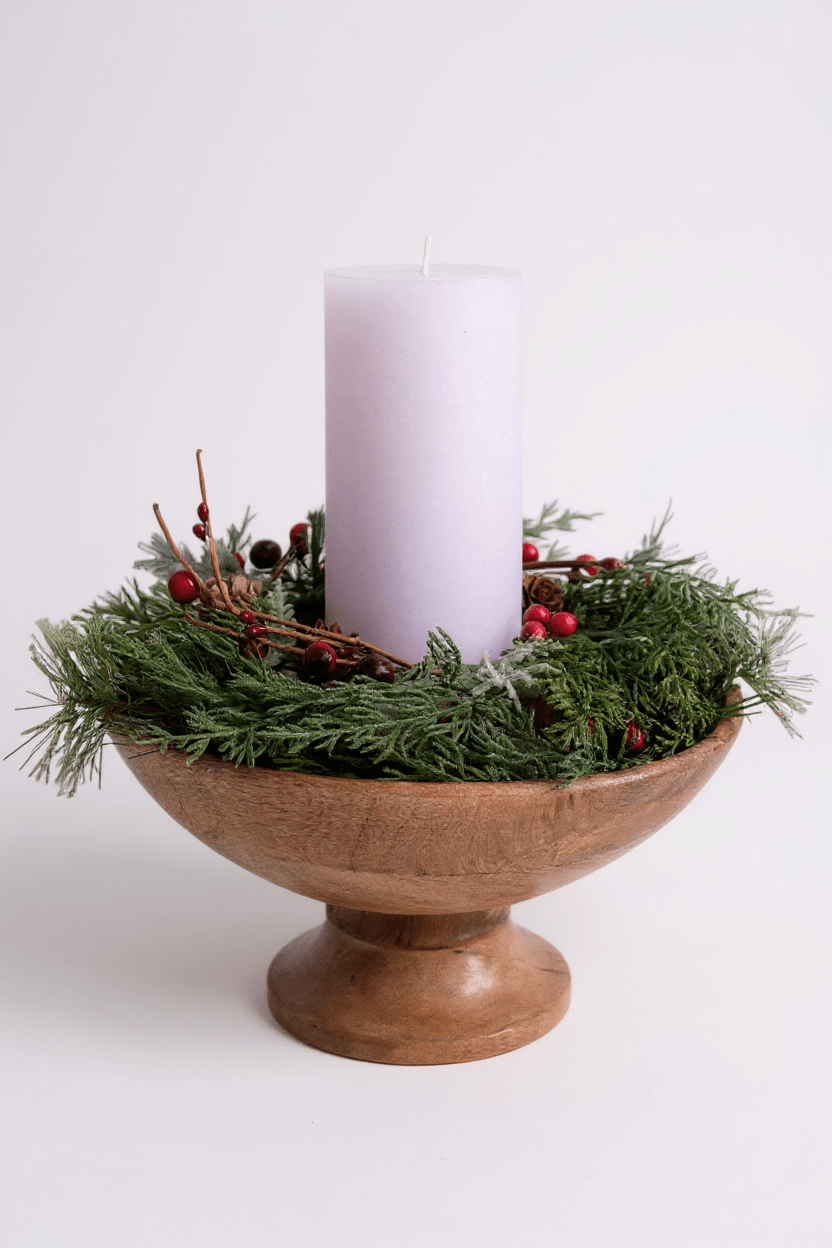Classic Wood Pedestal Bowl - The Coral Palm LLC