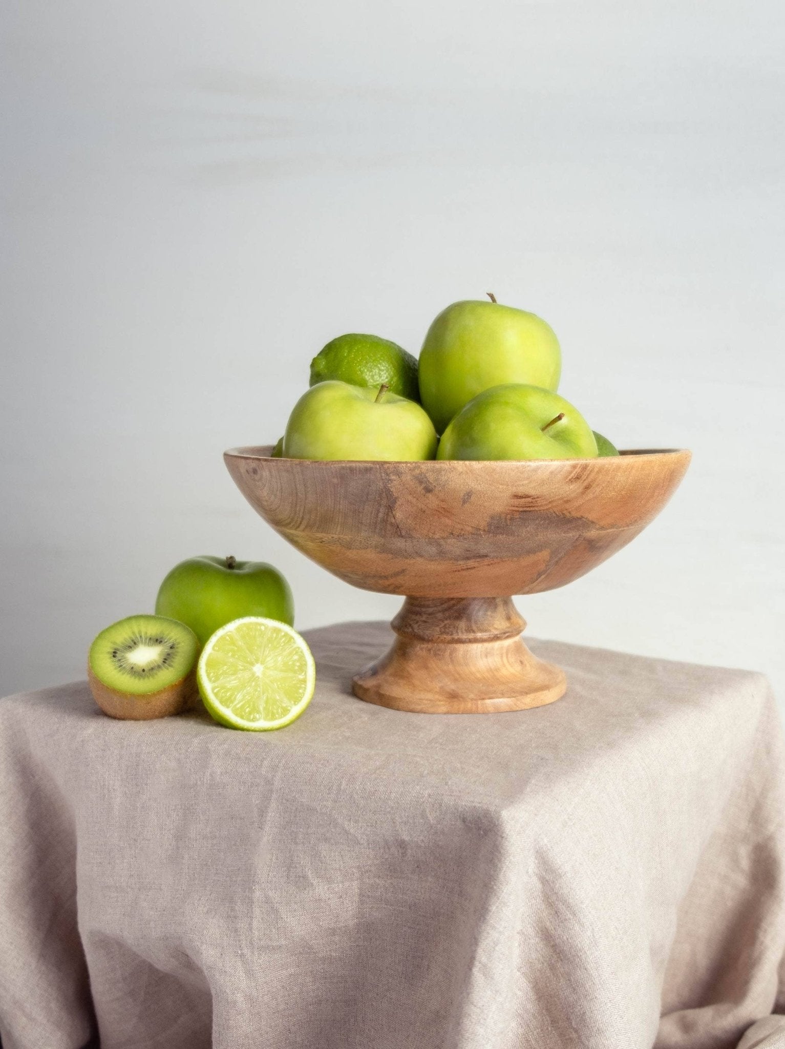 Classic Wood Pedestal Bowl - The Coral Palm LLC