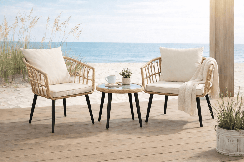Coastal Haven Rattan Bistro Set - The Coral Palm LLC