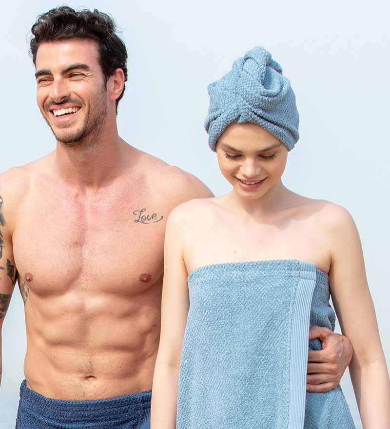 Cotton Hair Drying Towel Wrap - The Coral Palm LLC