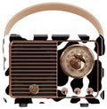 Cow Print Vintage Speaker - The Coral Palm LLC