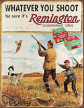 Remington “Whatever You Shoot” Retro Tin Sign